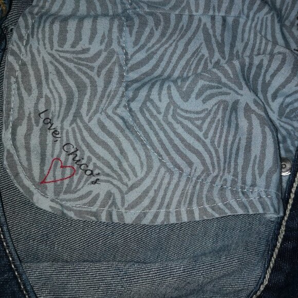 Chico's Ladies Platinum Denim Ultimate Fit Straight Leg Blue Jeans - Picture 9 of 11